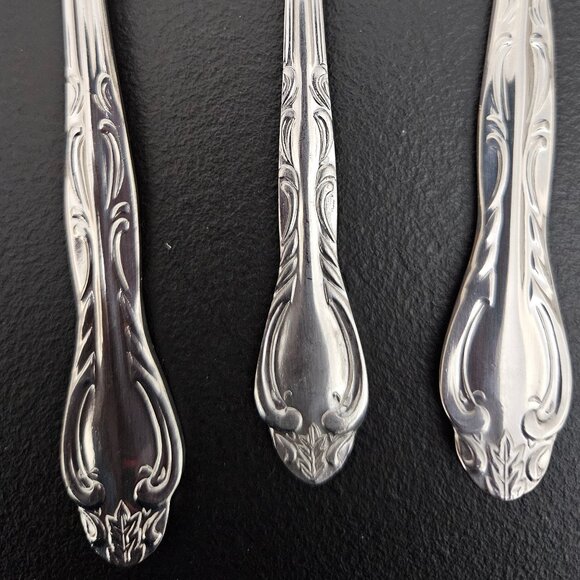 4 Stainless Serving Pcs: 3 National Korea - 1 Simeon I. & George H. Rogers Co. - Picture 9 of 12